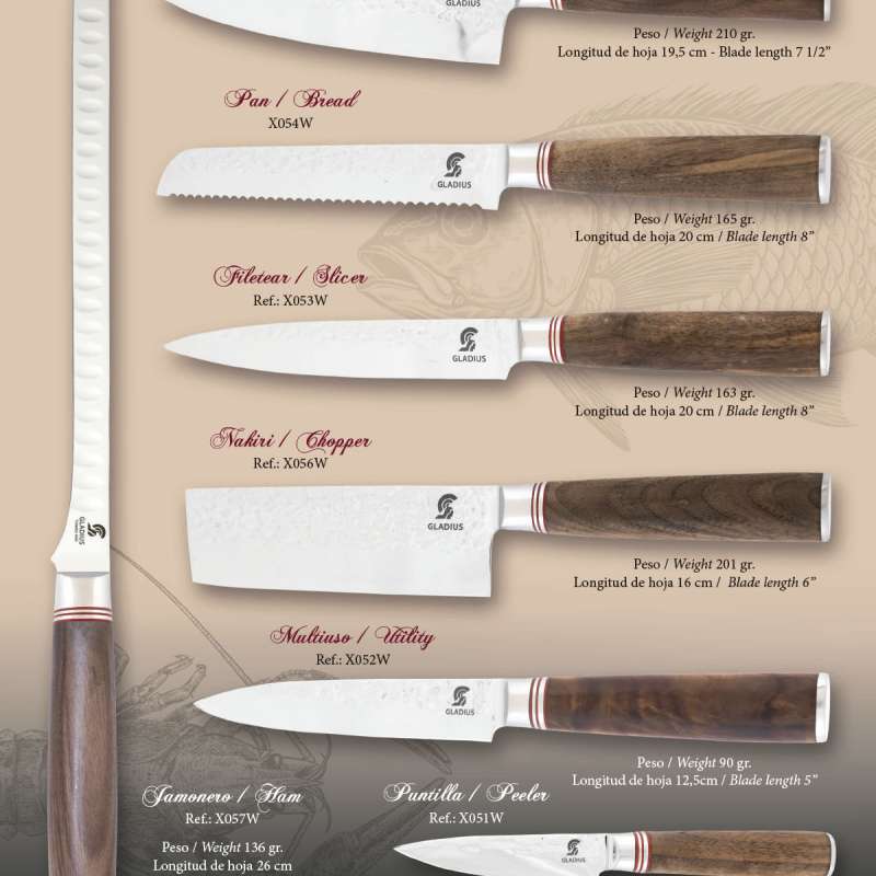 Kitchen Knives - Art Gladius: We forge medieval swords and weapons for collectors and enthusiasts at Toledo